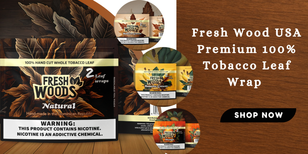 Fresh Wood USA Premium 100% Tobacco Leaf Wrap